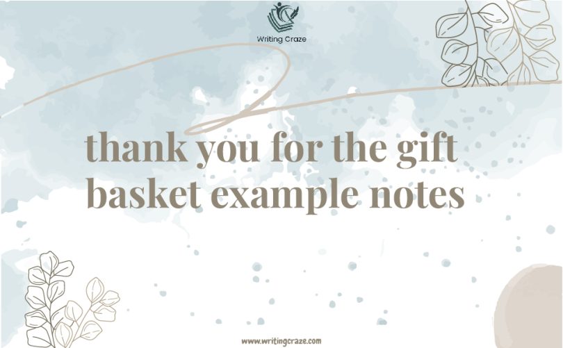 Thank You for the Gift Basket Example Notes