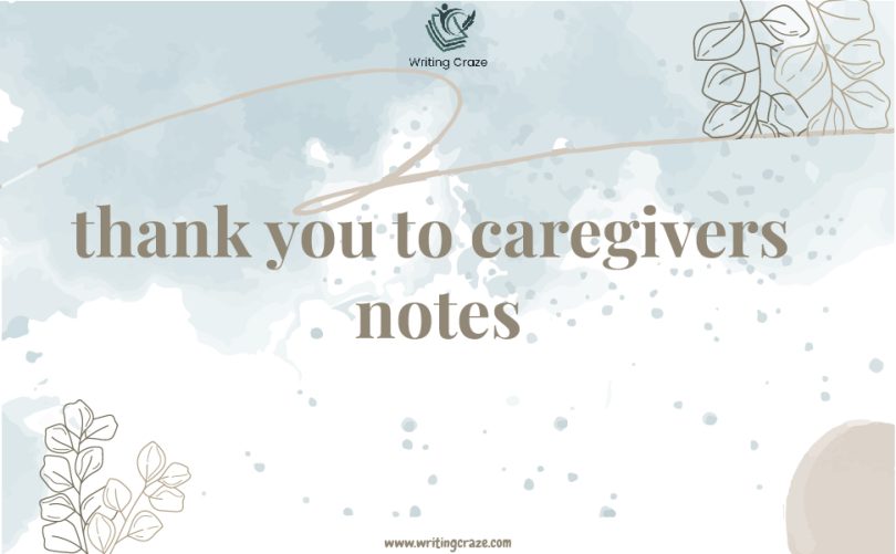 Thank You to Caregivers Notes