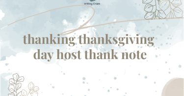 Thanking Thanksgiving Day Host Thank Note