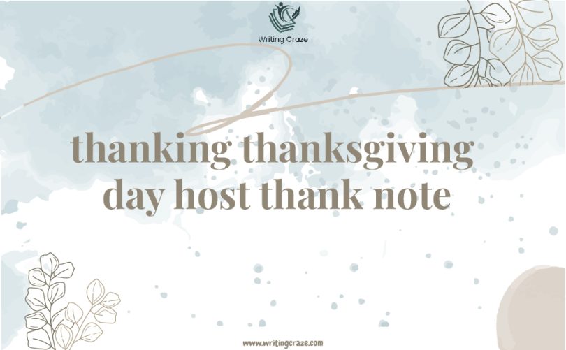 Thanking Thanksgiving Day Host Thank Note