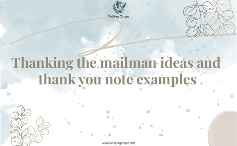 103+ Creative Thanking the Mailman Ideas and Thank You Note