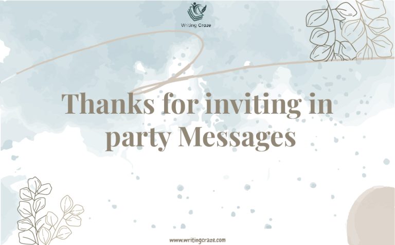 81+ Thanks for inviting in party messages