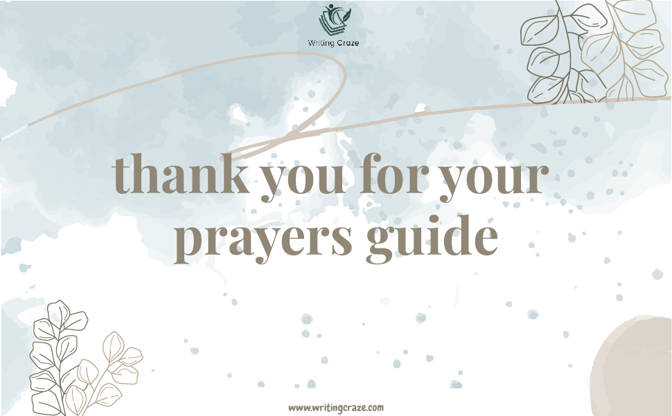 Thanks for Your Prayers Guide