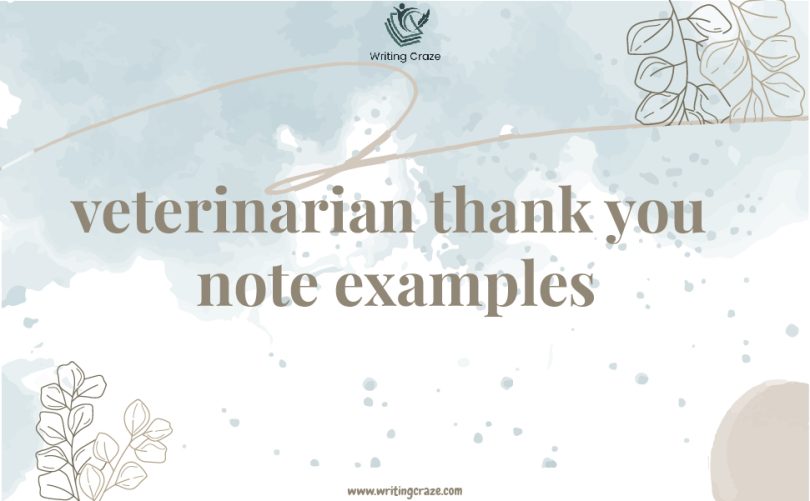 Veterinarian Thank You Note Examples
