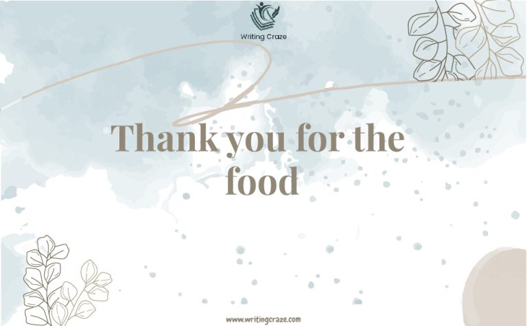 99+ Delectable Thank You for the Food that Leave a Lasting Flavor