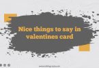 Nice Things in Valentine's Card