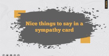 Nice Things to Say in a Sympathy Card