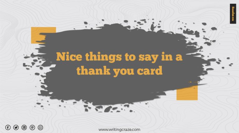 87+ Nice Things to Say in a Thank You Card