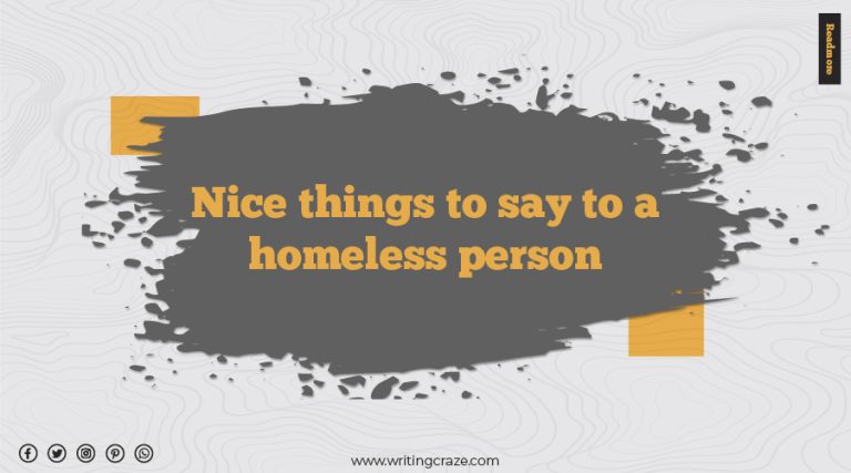 97+ Nice Things to Say to a Homeless Person