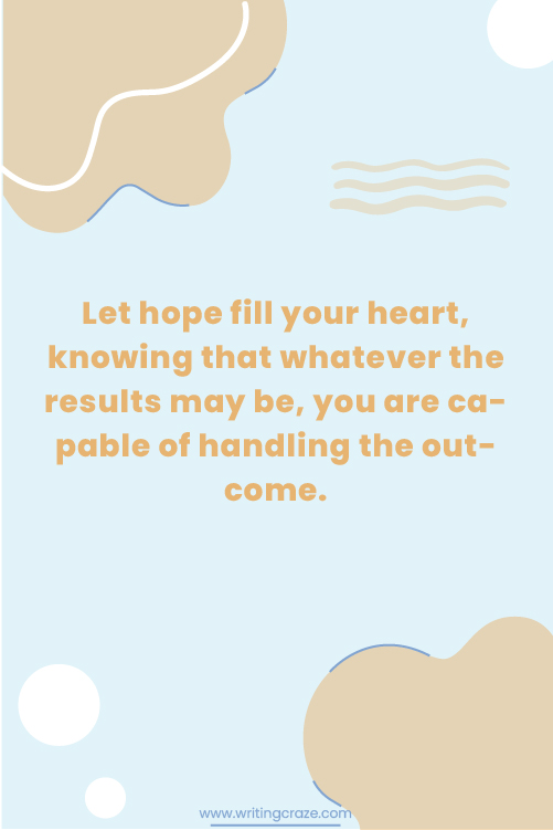 Positive Words of Encouragement for Someone Waiting for Medical Test Results