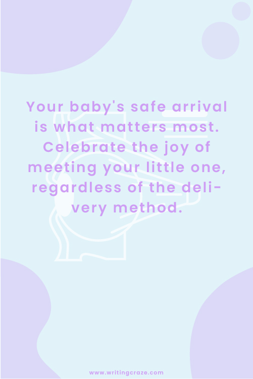 Short Words of Encouragement for C-Section