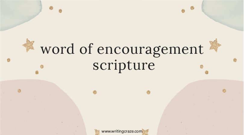 Word of Encouragement Scripture