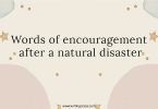 Words of Encouragement After a Natural Disaster
