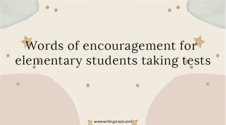 75+ Words of Encouragement for Elementary Students Taking Tests
