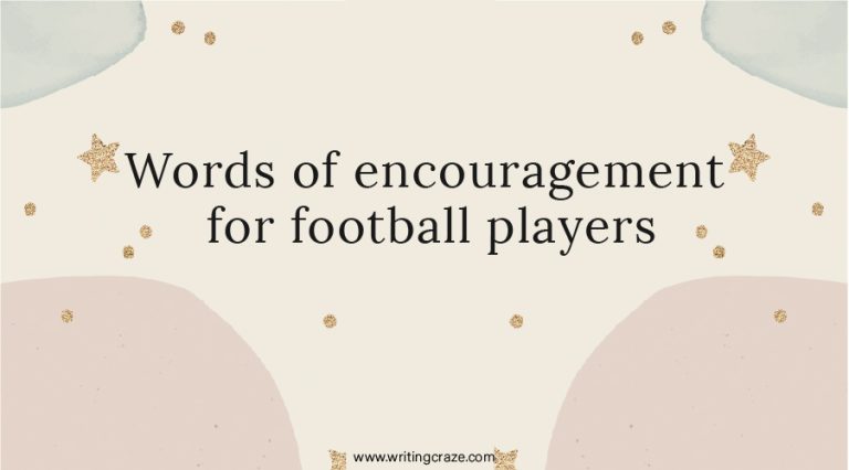 95+ Words of Encouragement for Football Players