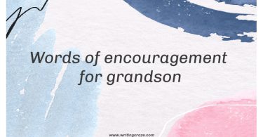 Words of Encouragement for Grandson