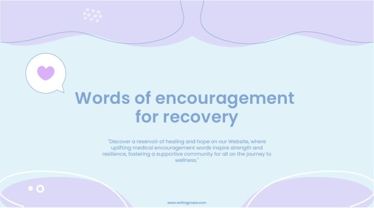 101+ Words of Encouragement for Recovery