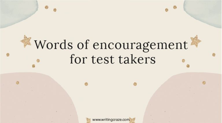 77+ Words of Encouragement for a Test Taker