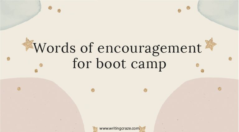 107+ Words of Encouragement for Boot Camp